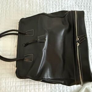 Prada Black Leather Duffel Bag